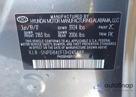 2018 Hyundai Elantra Value Edition from USA, damaged, VIN 5NPD84LF1JH245489